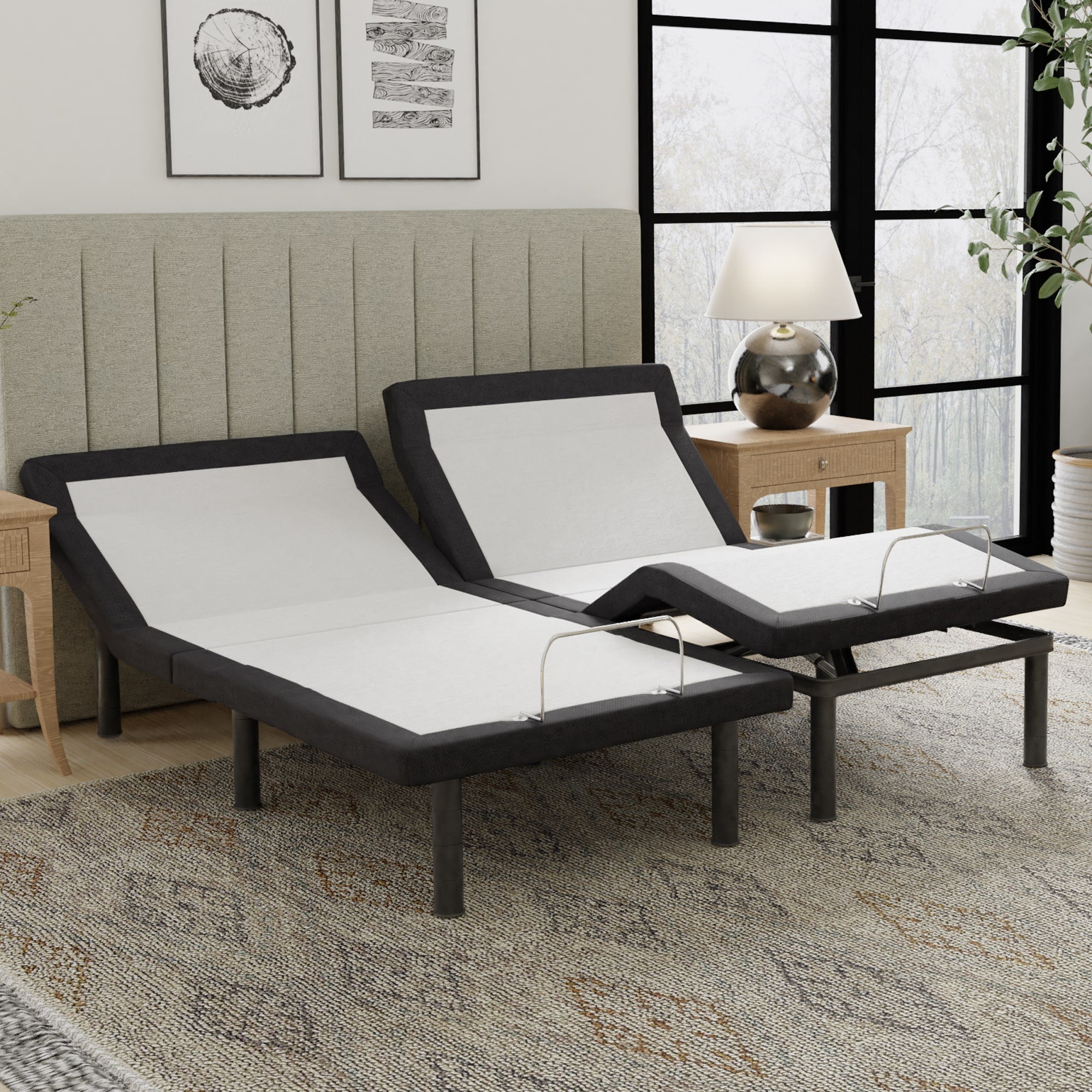 Adjustable bed base split king with massage hotsell